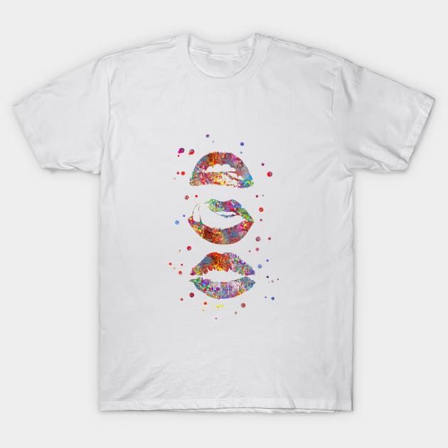 Lips T-Shirt by RosaliArt